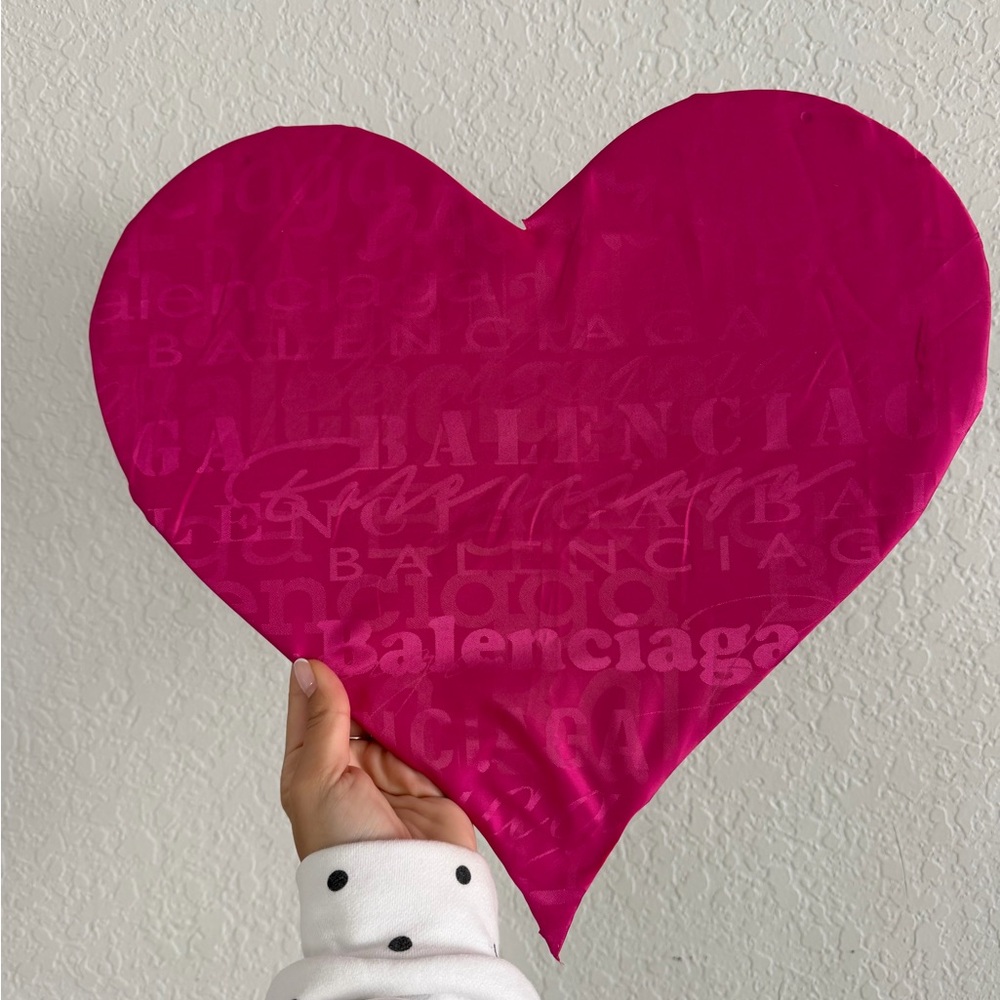 Heart Wall Art Piece with Balenciaga Fabric